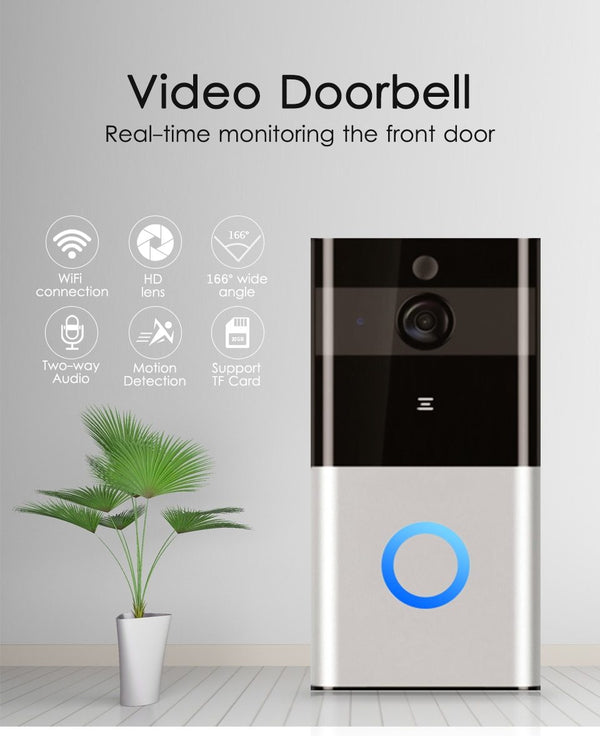 Doorbell Wireless Intercom Doorbell PIR Motion Detection Night View SD card Video Smart