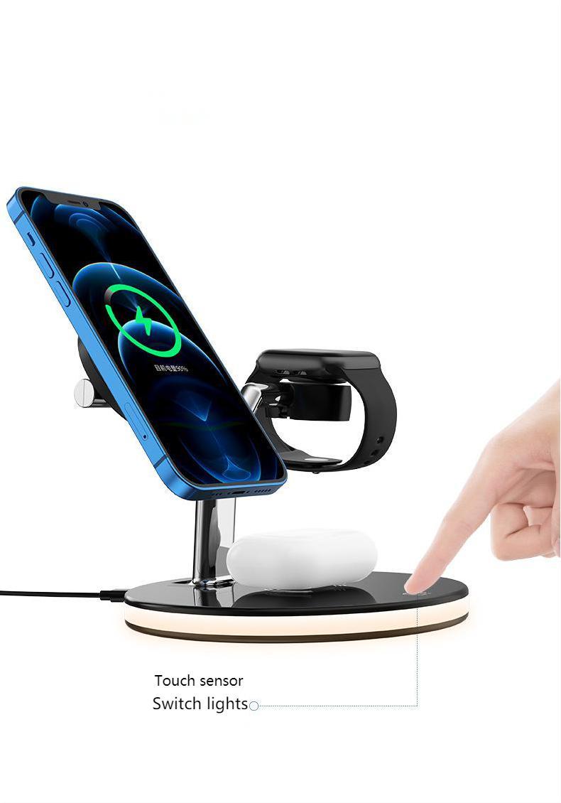 Compatible with Apple, 3 In 1 Magnetic Wireless Charger 15W Fast Charging Station