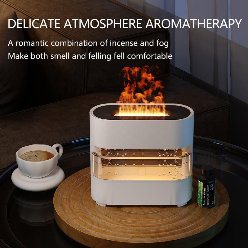 Rain Water Diffuser Fire Flame Humidifier Aroma Diffuser