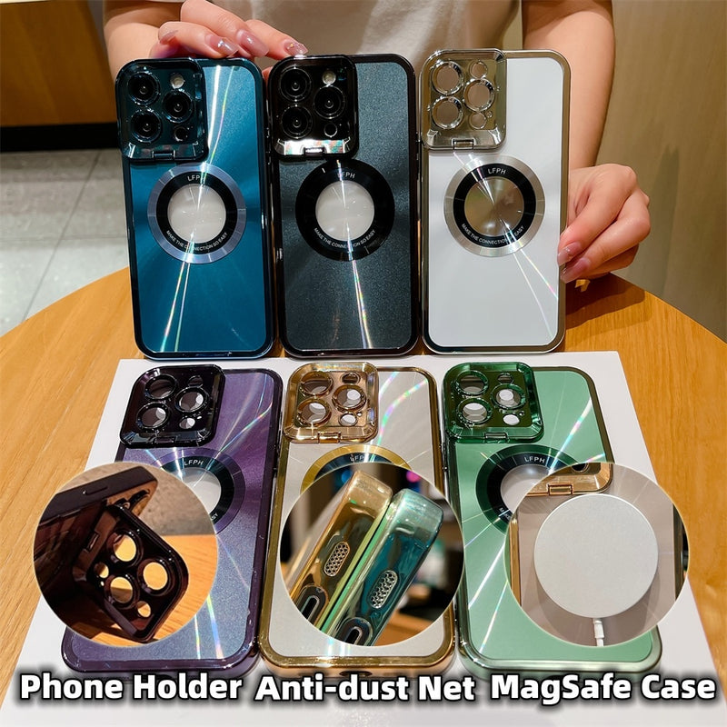 Iphone Case For  12 13 14 Pro Max Invisible Camera Stand Holder Lens Holder