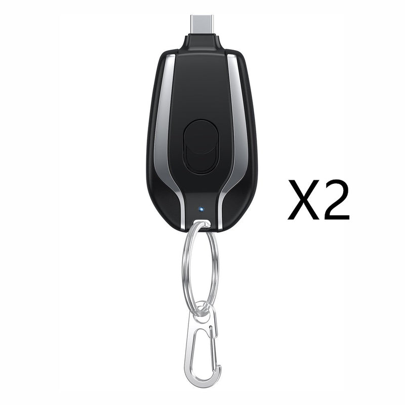 1500mAh Mini Power Emergency Pod Keychain Charger With Type-C