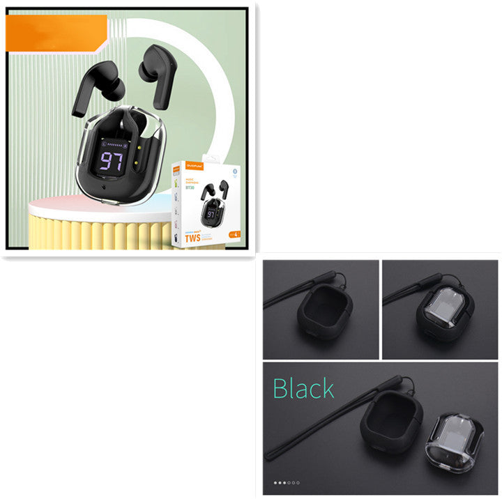 New Mini Transparent Wireless Bluetooth Headset Digital Display