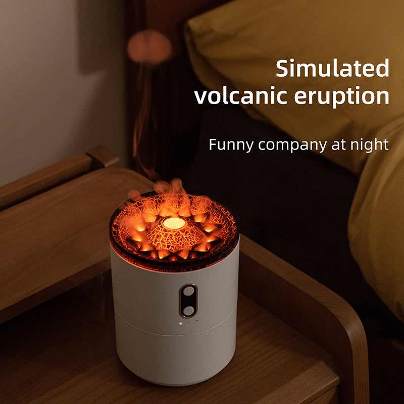 Volcanic Flame USB Portable Jellyfish Air Humidifier Night Light Lamp Fragrance Humidifier