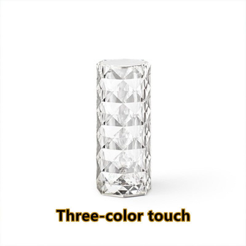 Nordic Crystal Lamp USB Table Lamps Bedroom Touch Dimming