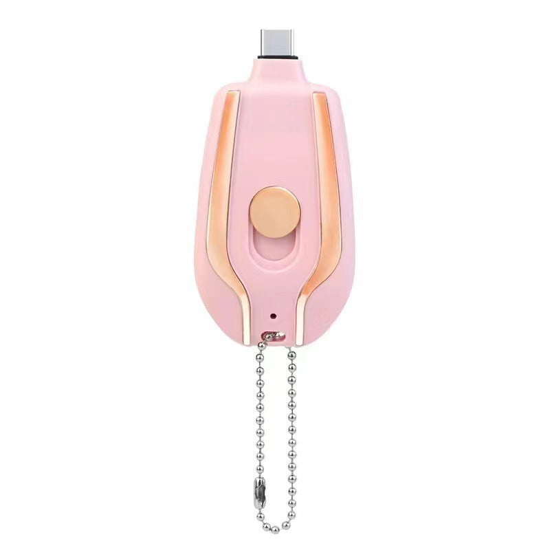 1500mAh Mini Power Emergency Pod Keychain Charger With Type-C