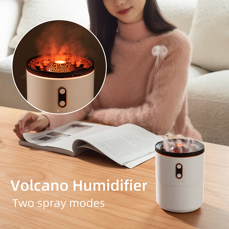 Volcanic Flame USB Portable Jellyfish Air Humidifier Night Light Lamp Fragrance Humidifier