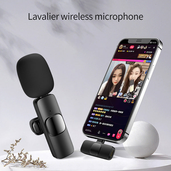 Wireless Lavalier Microphone Portable Audio Video Recording Mini Mic