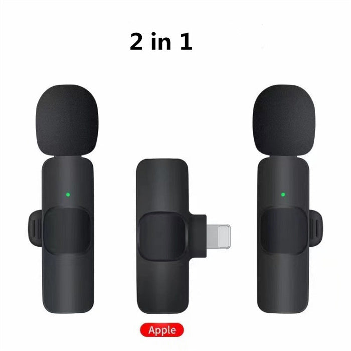 Wireless Lavalier Microphone Portable Audio Video Recording Mini Mic