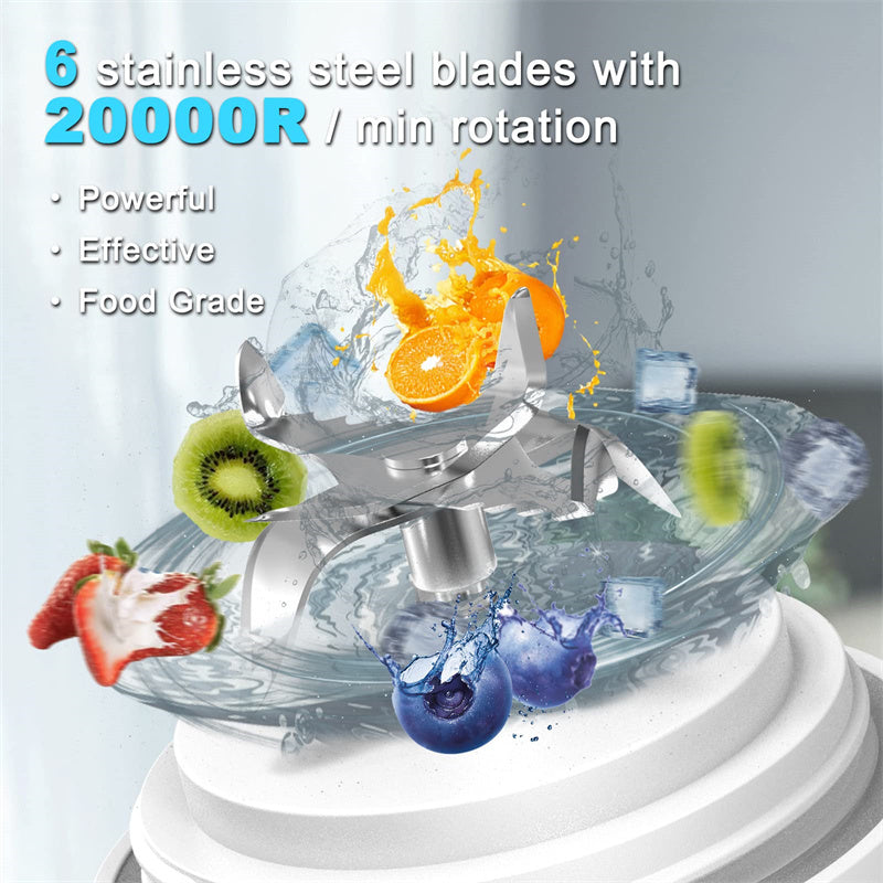 Portable Blender Juicer Personal Size Blender With 6 Blade Mini Blender Kitchen Gadgets