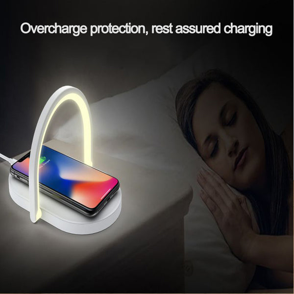 3 In 1 Foldable Wireless Charger Night Light Wireless Charging Station  Table Lamp