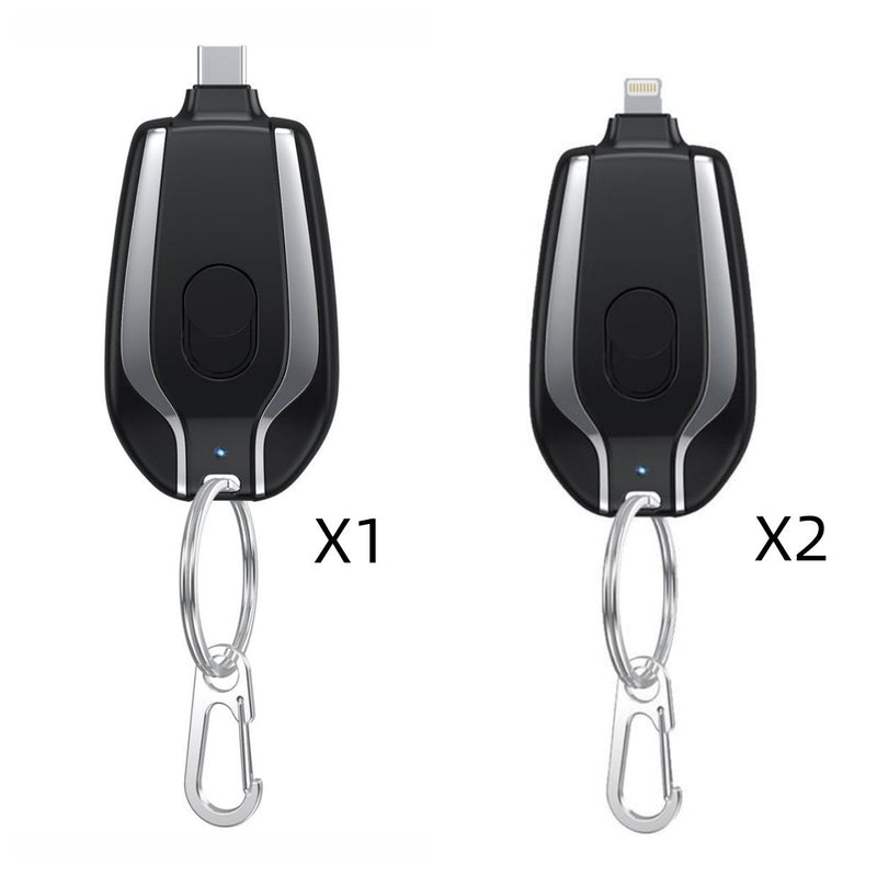 1500mAh Mini Power Emergency Pod Keychain Charger With Type-C