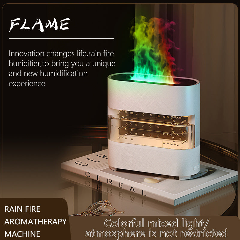 Rain Water Diffuser Fire Flame Humidifier Aroma Diffuser