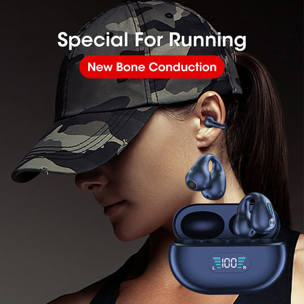 TWS Earbuds Ear Clip Bluetooth 5.3 Touch Wireless Earphone In-Ear Bass HIFI Sports Headset